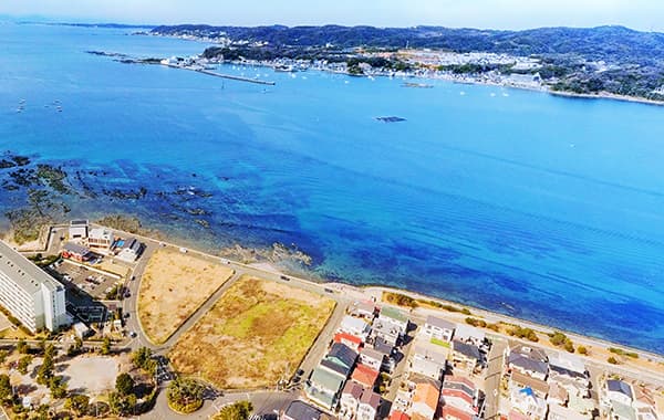 湘南の海沿い（オーシャンフロント）の分譲地